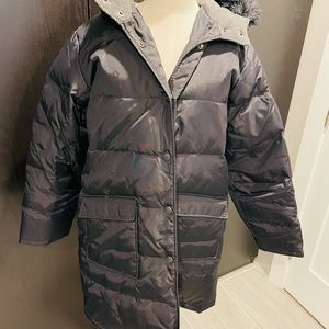 Kenneth Cole Reaction DOWN Women's Black Winter Puffer Coat M.